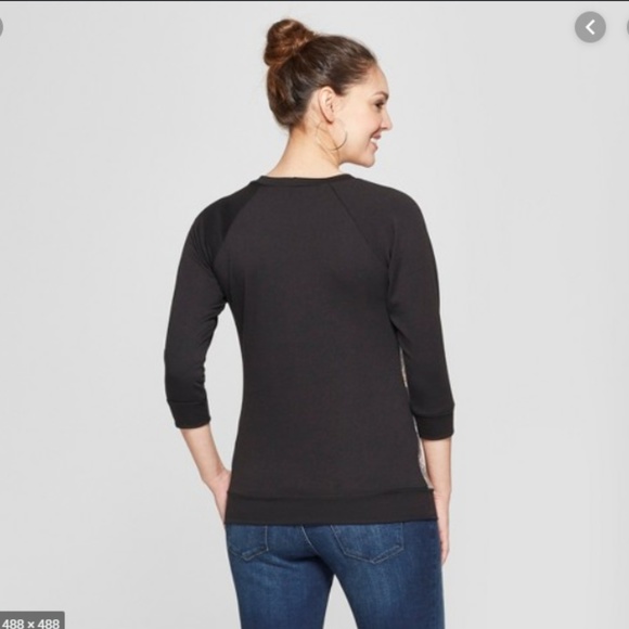 Floral Print Novelty Baseball Sweatshirt 64-156 - Picture 2 of 5